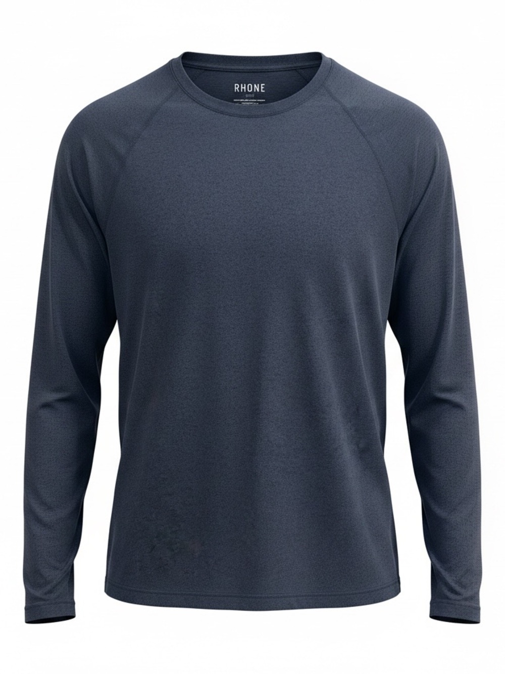 Rhone Reign Mens Medium Long Sleeve Training Shirt Heather Charcoal Gray RLS-181